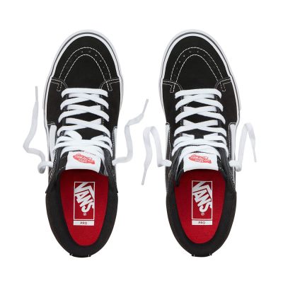 Vans Sk8-Hi Pro - Erkek Bilekli Ayakkabı (Siyah Beyaz)